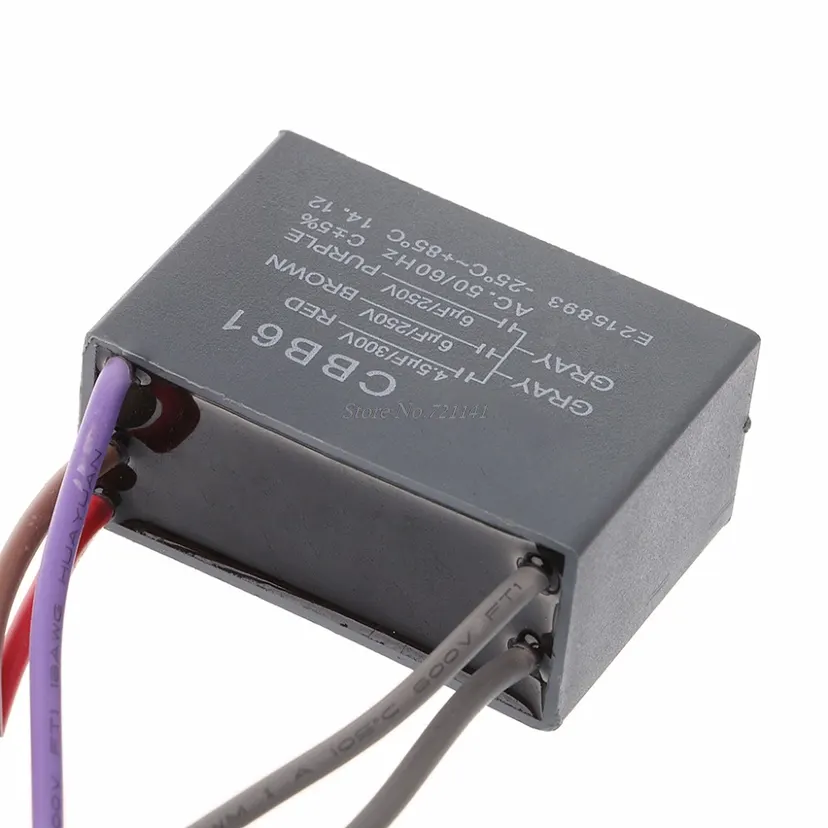 CBB61 Ceiling Fan Capacitor 4.5uf+6uf+6uf 5 Wire 250V 5 Speed Starting Capacitor Dropship