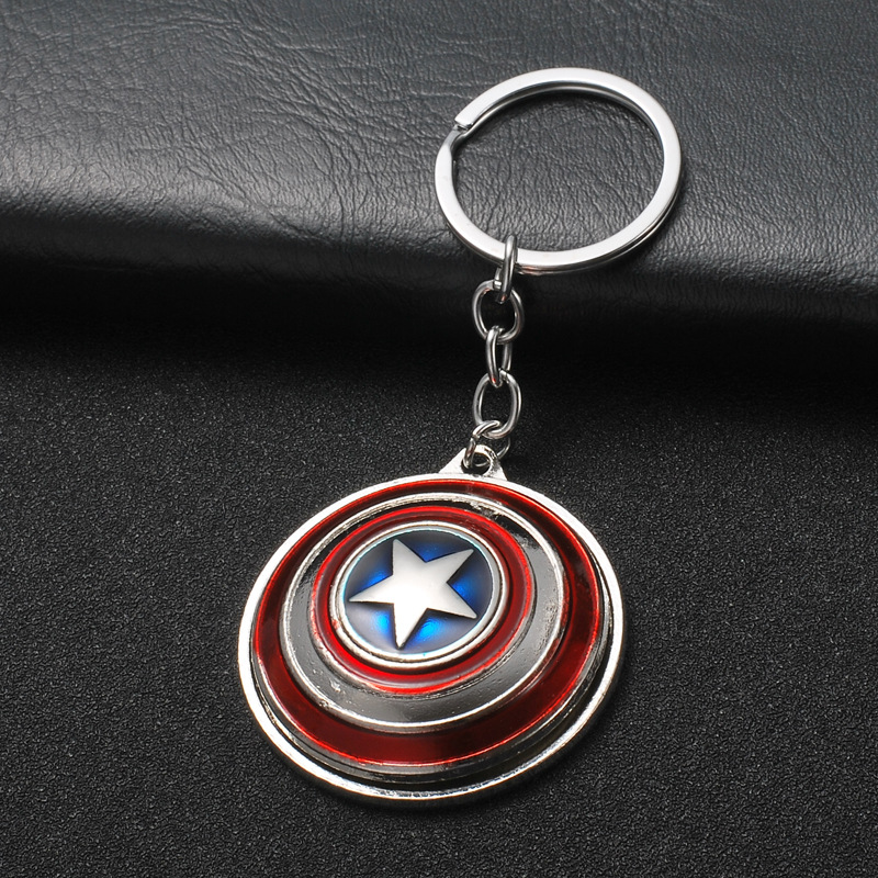 Marvel Comics Super Hero Captain America Avengers Keyrings Keychains Holder Purse Bag Buckle Accessories Gift Key Chains