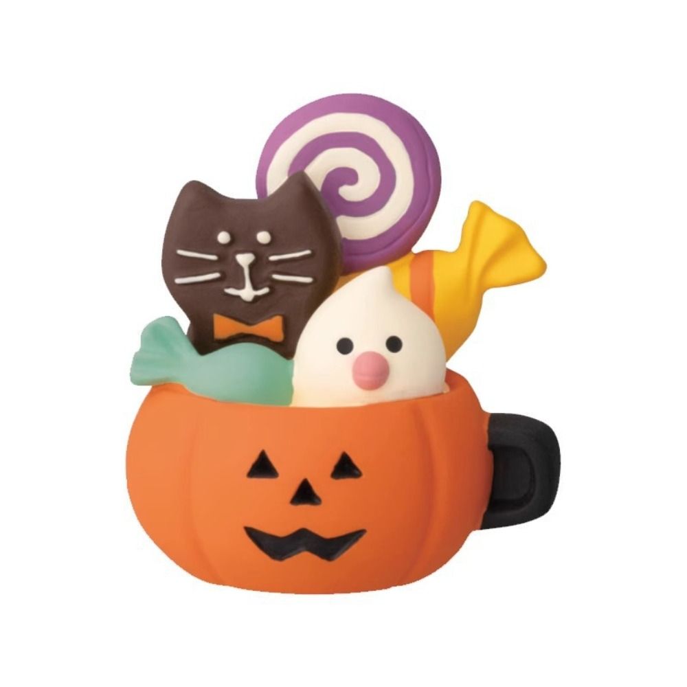 Funny 3D Pumpkin Micro Landscape Japanese Sundries Style Resin Cartoon Cat Crafts Pumpkin Cartoon Pumpkin Desktop Ornament Scene Decoration