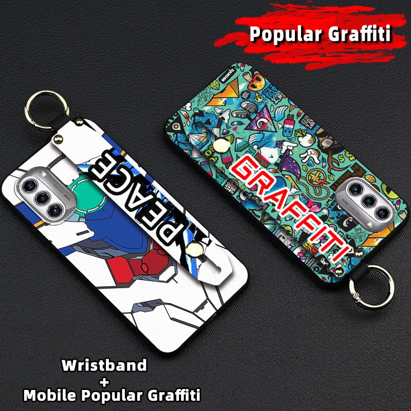 Cute Durable Phone Case For VIVO Y39 5G Wristband protective Phone Holder Lanyard Back Cover Cartoon Anti-knock ring