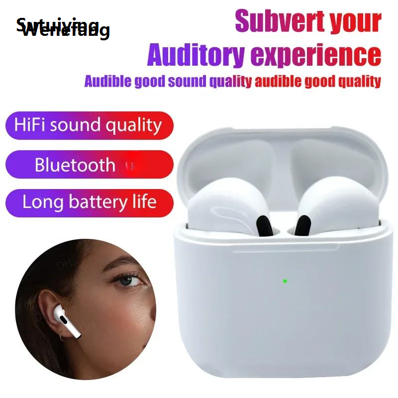 Wenefang Sutuiying Pro4 Tws Bluetooth Earphones Wireless Headphones Mini Sports Headset Luxury Original Earbuds Music Earpieces For iPhone Xiaomi Huawei Redmi