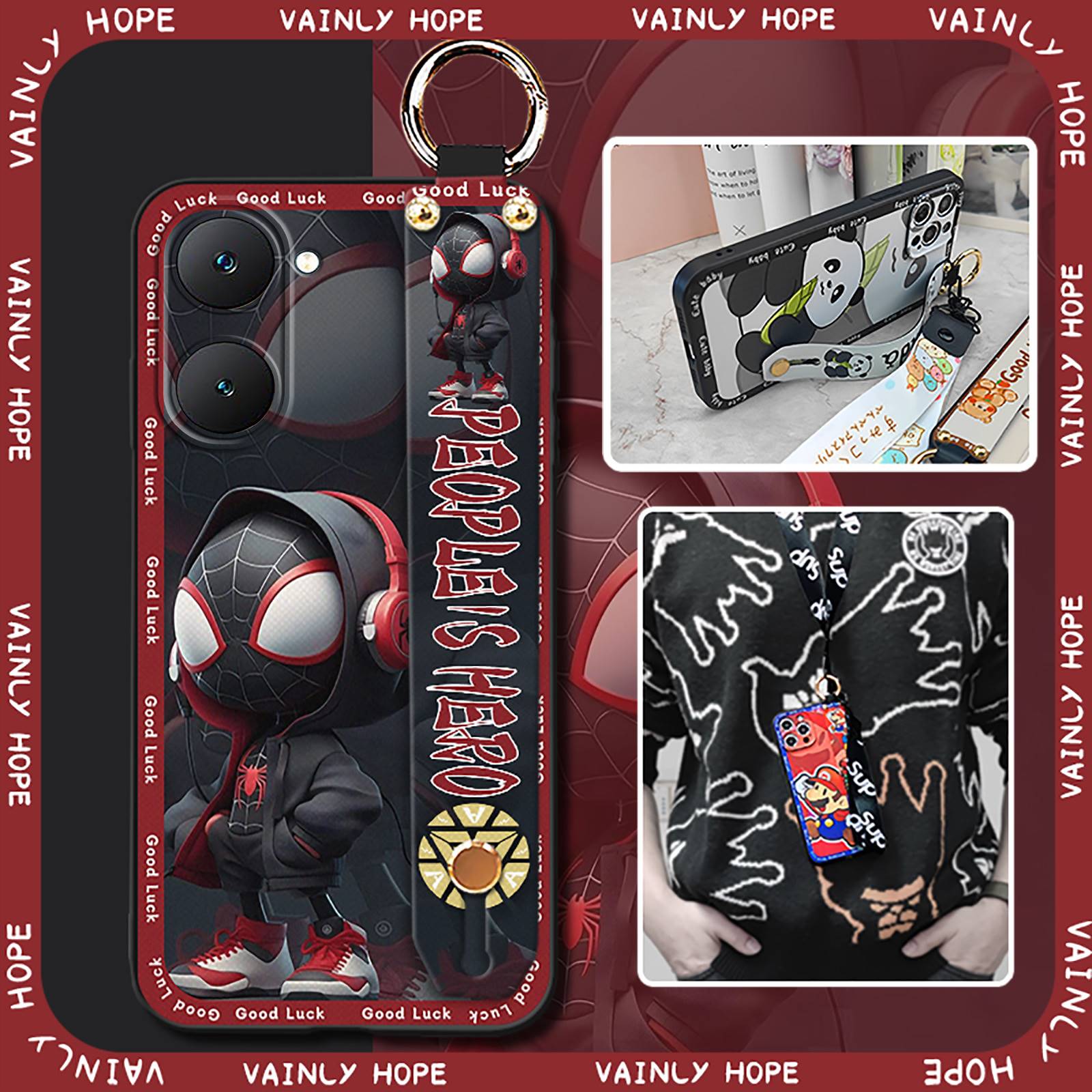 Anime phone pouch Phone Case For VIVO Y03 4G/Y18/Y18E/Y28S 5G/Y36T 4G cute Shockproof cell phone sleeve phone protector