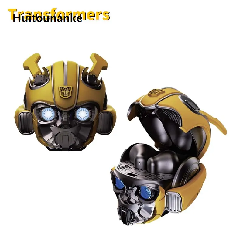 Huitounanke TRANSFORMERS Wireless Bluetooth Earphones H1 Bumblebee Noise Cancelling Earbuds Headset Zinc Alloy High Quality Gaming Headphone