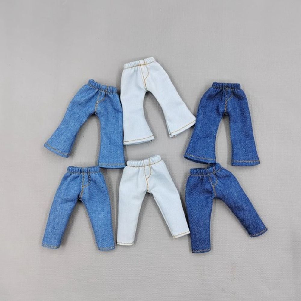 High Quality Fashion Doll Clothes Mini Cute Jeans Pants 7 Colors Denim Trousers for 1/11 OB11/Obitsu11Dolls/1/12Bjd Doll 1/11 OB11 Dolls/1/12 Bjd/GSC Doll