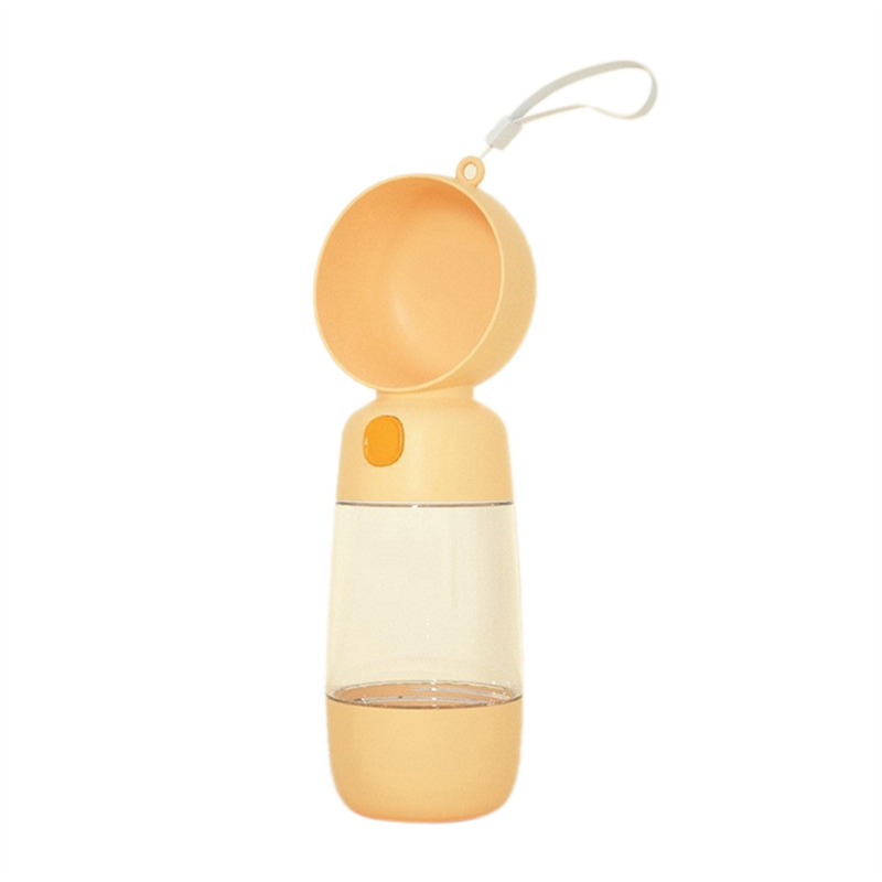 NAMUNY 2 in 1 Portable Food Grade Material Dog Cat Travel Pet Water Cup Bottle with Food Dispenser C
