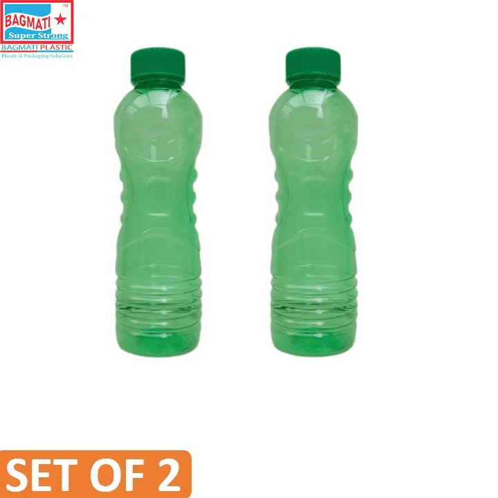 Bagmati Transparent Plastic Water Bottle - 1000ML - Set of 02