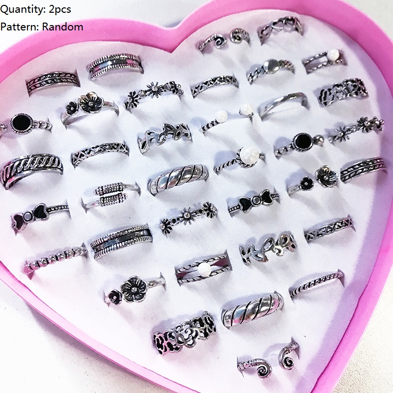 【Hot New Release】2/10pcs/lot Love Kids Cute Sweet Rings Design Flower Animal Jewelry Accessories Girl Child Christmas Gifts Finger Rings