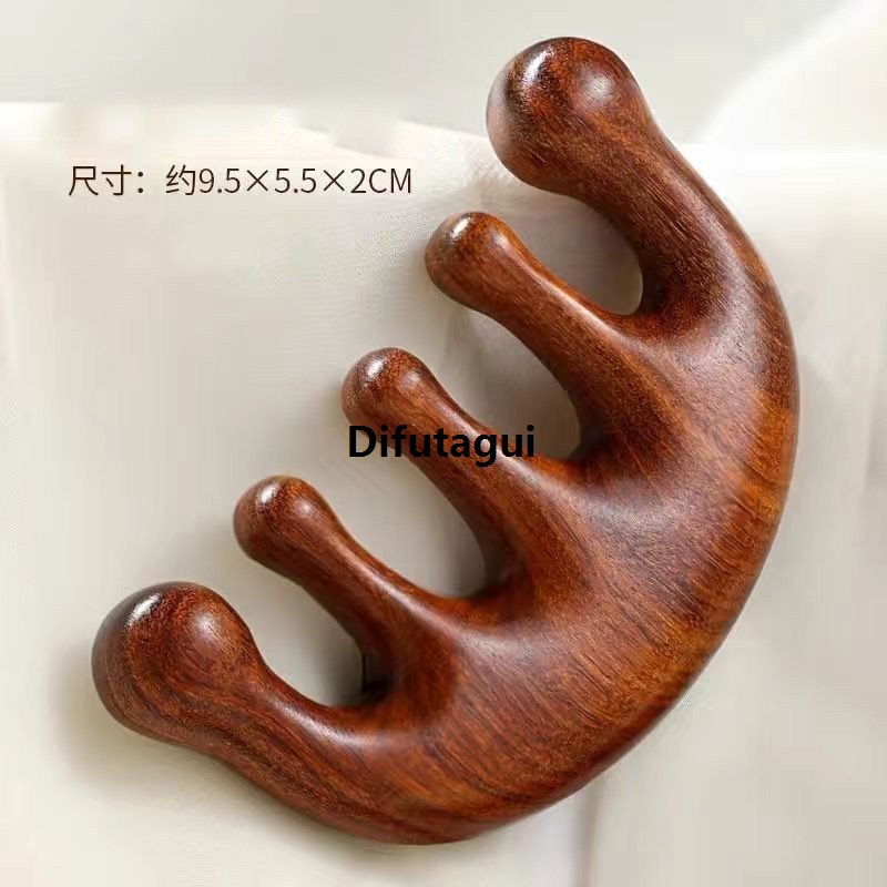 Difutagui Wooden comb wood color meridians) (new massage Bargain price scalp comb brown comb imitation Fa Sheen new