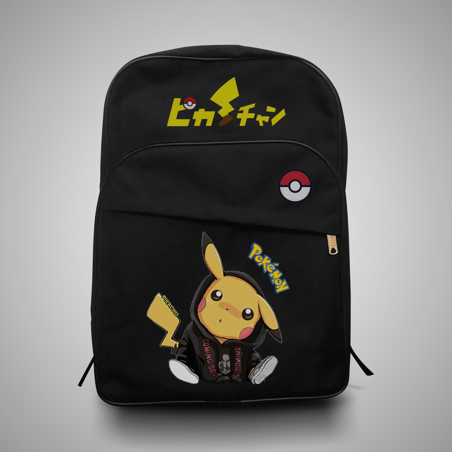 Pikachu BackPack For Anime Pokemon Fans Dual Partition Bag Premium Quality