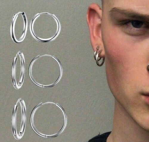 1 Piece Stainless Steel Silver Earring For Men/ Women