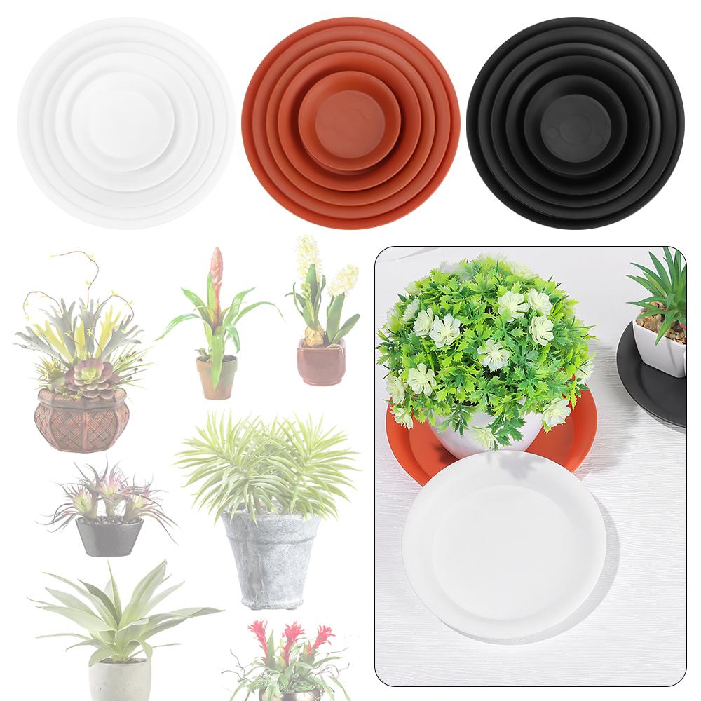 3Pcs Heavy Duty Round Durable Plastic Tray Saucers Drip Trays Indoor Outdoor Plant Saucer