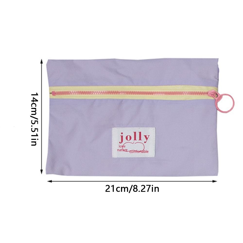 Cute Large Capacity Women Cosmetic Bag Portable Zipper Coin Purse Makeup Storage Bag Contrast Color Wash Bag Daily