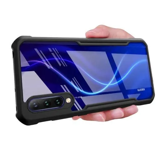 Bumper case for Xiaomi Mi A3 - Back Hard Transparent Clear Shockproof TPU Phone Cover