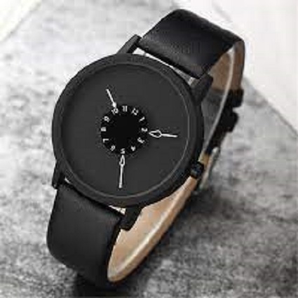 Paidu Black Dial Trendy Analog Turntable Casual Watch