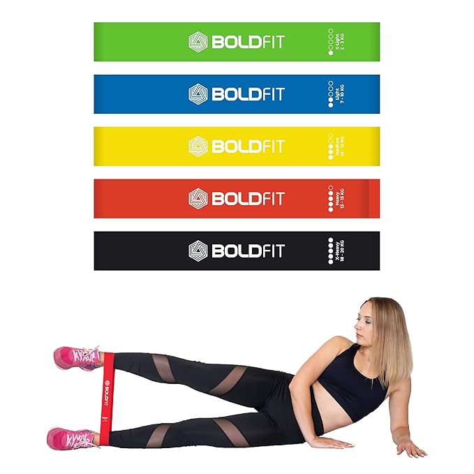 Resistance Bands Mini Loop Hip Band Toning Exercise Band for Gym Booty Belt Latex Band Thera Band Theraband for Fitness, Multicolor