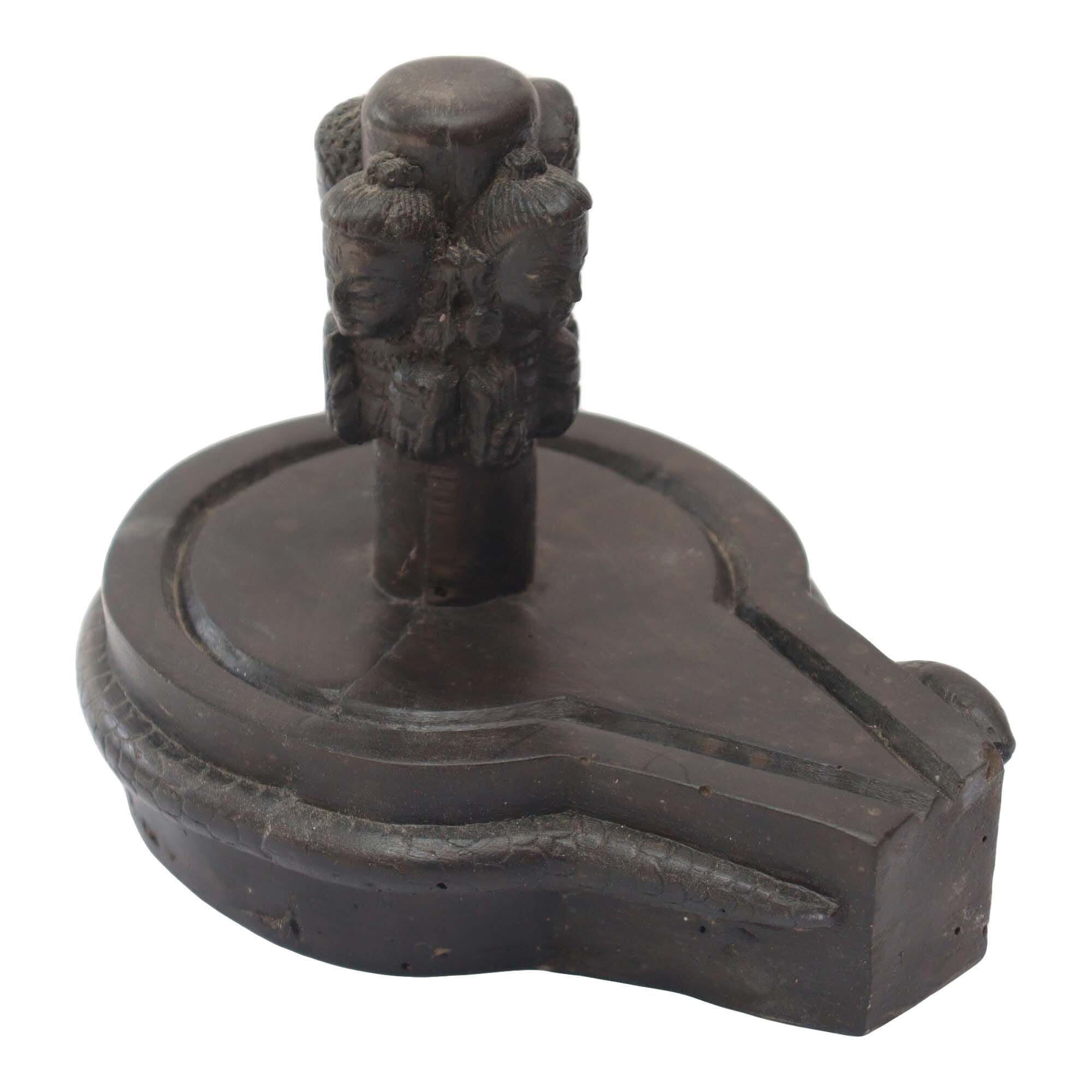 4Mukh Pashupatinath Shivling Statue / Four Face Shivling Murti Size 4" 450Gram