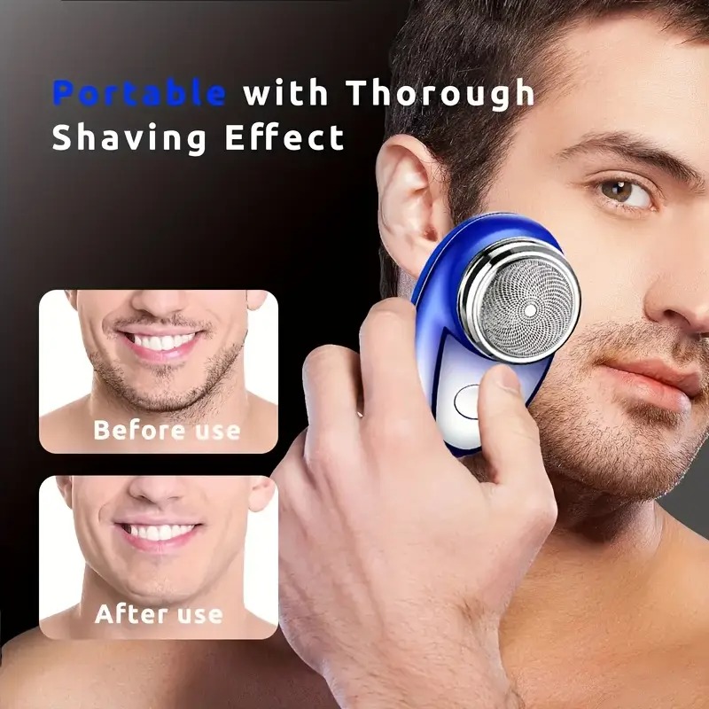 Mini Portable Electric Shaver - Compact Single Head Razor for Men & Women | USB Rechargeable Travel Shaver