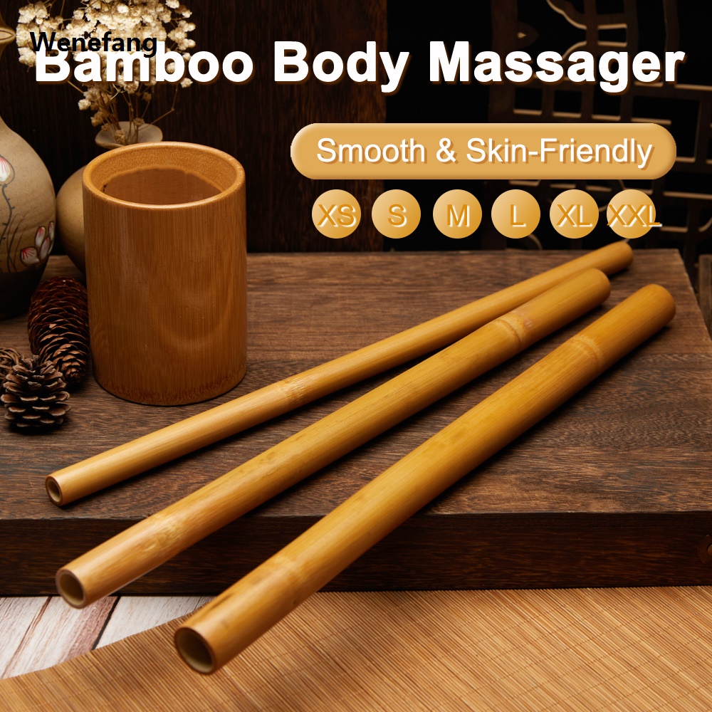 Wenefang Natural Bamboo Massage Stick Wood Therapy Massage Sticks Kit for Body Spa Gouache Back Acupuncture Physiotherapy Accessories