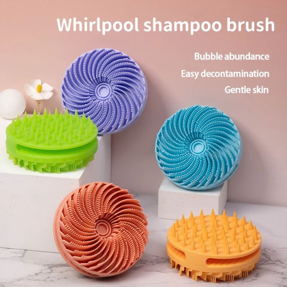 Double-sided Soft Bristle Shower Brush Massage Cleaning Body Shampoo Brush Silicone Multi-functional Bath Brush Mud Removal