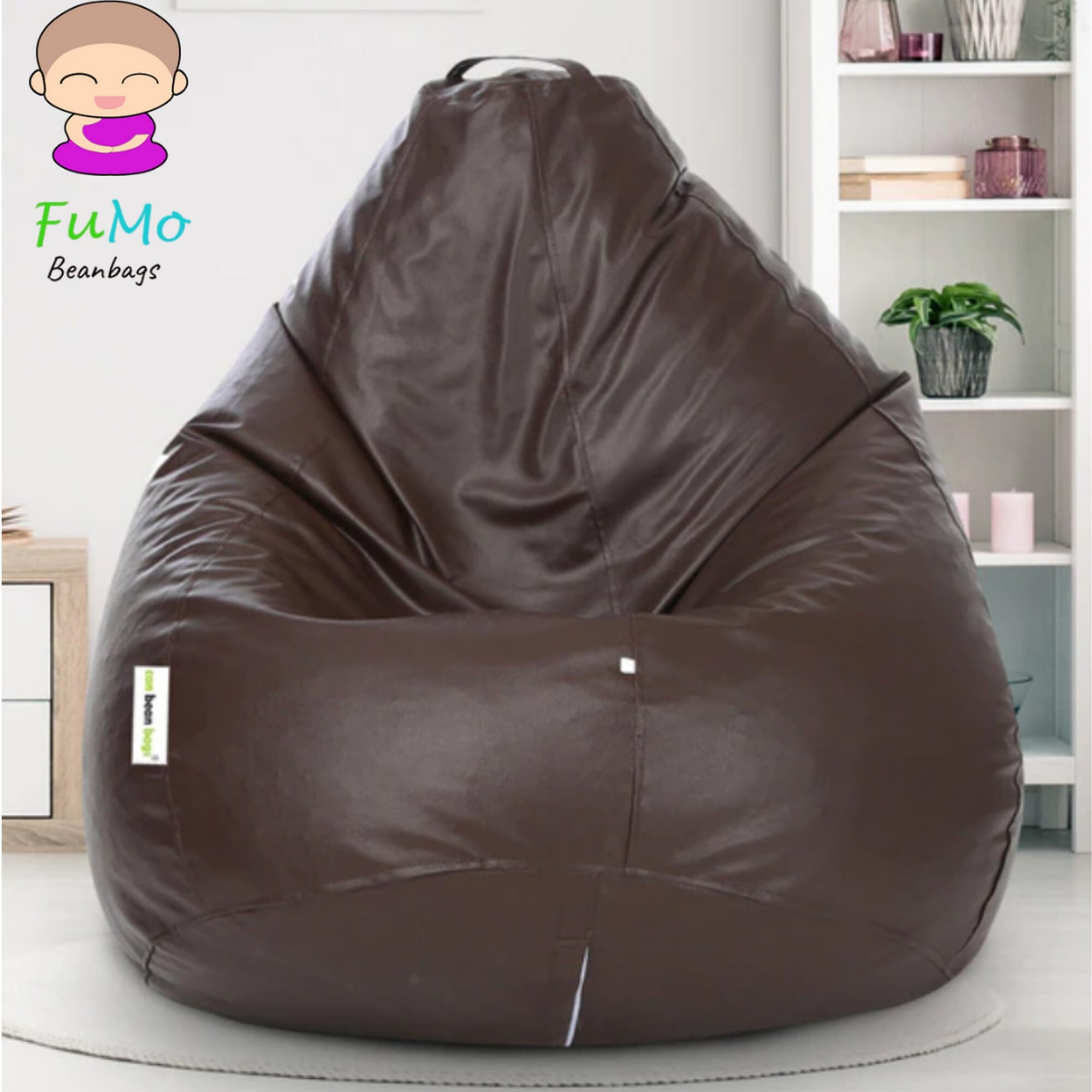 FUMO Premium Quality Lounger Bean bag - XXXL (Brown)