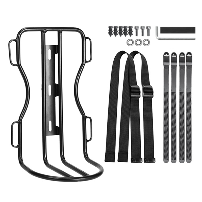JAERBEE 2X Bicycle Front Fork Shelf with Bike Fork Bag Road Cycling Racks Load Bearing Luggage Portable Bike Bag