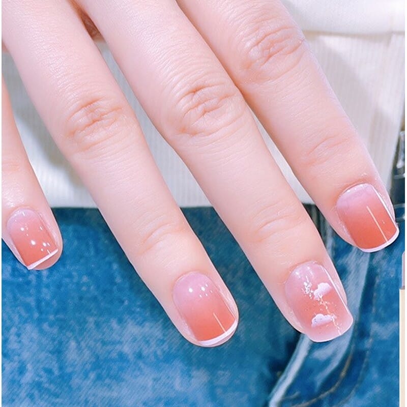 24 Pieces Nude Press on Nails With Mini Kits