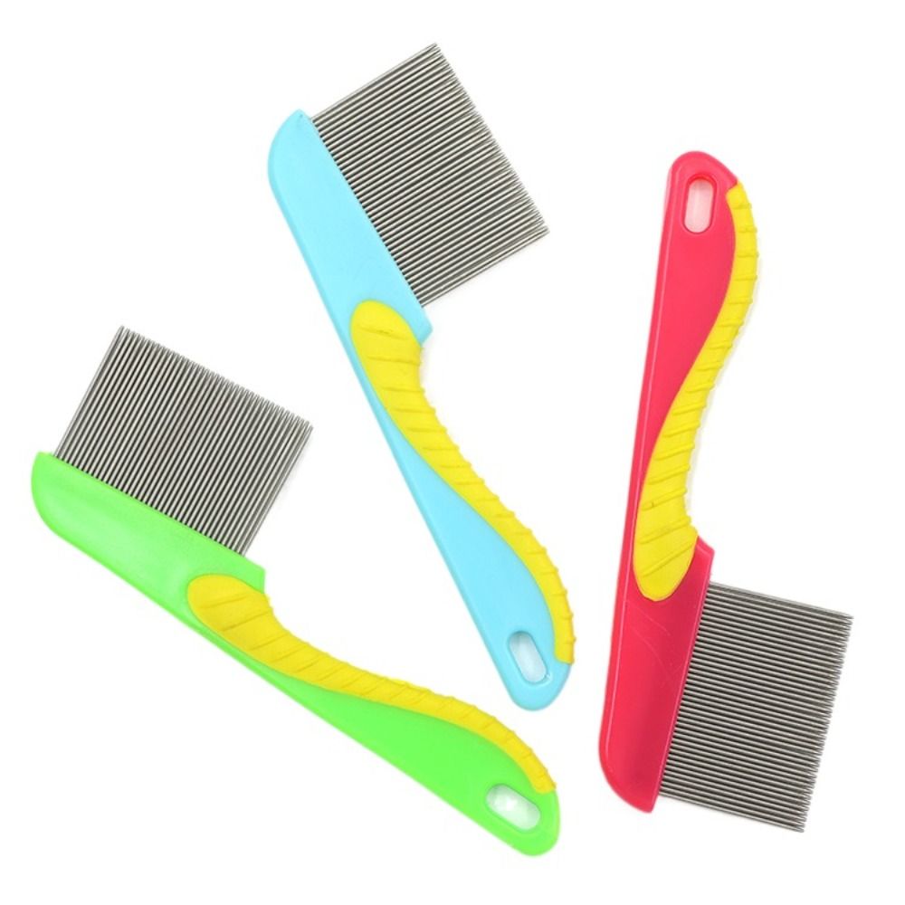 Durable Self Cleaning Dog Grooming Comb Portable Multicolour Hair Remover Brush Cute Flea Tick Comb Cat