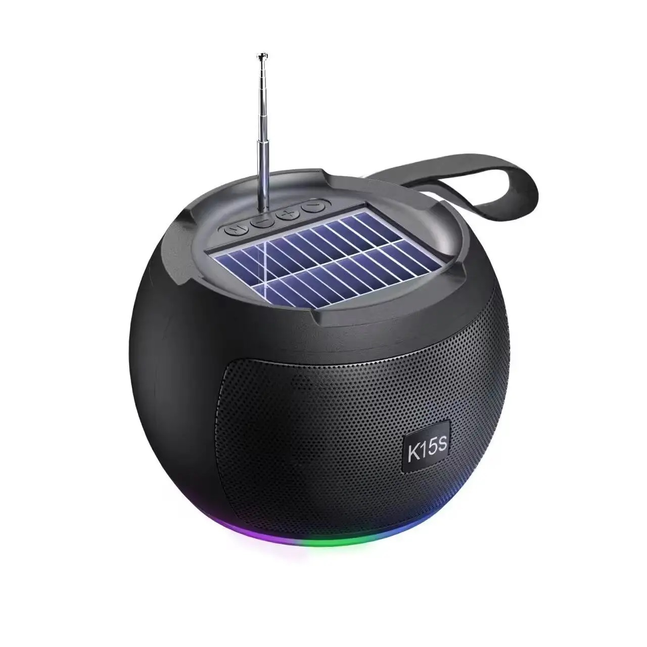 Solar Powered Rechargeable Bluetooth Speaker Portable 1200mAh Wireless Speaker for Outdoor,Indoor,Travel