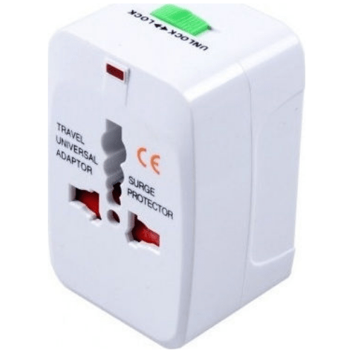 Universal Travel AC Adaptor, All In One International Plug With AU US EU Converter Plug