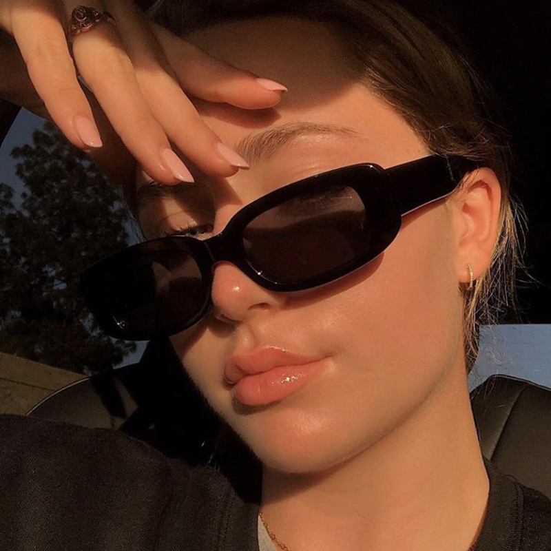 Colorful Ladies Sunglasses Rectangular Ladies Fashion Glasses Square 2022 New Vintage Sunglasses Brand Designer Retro Ins Popular