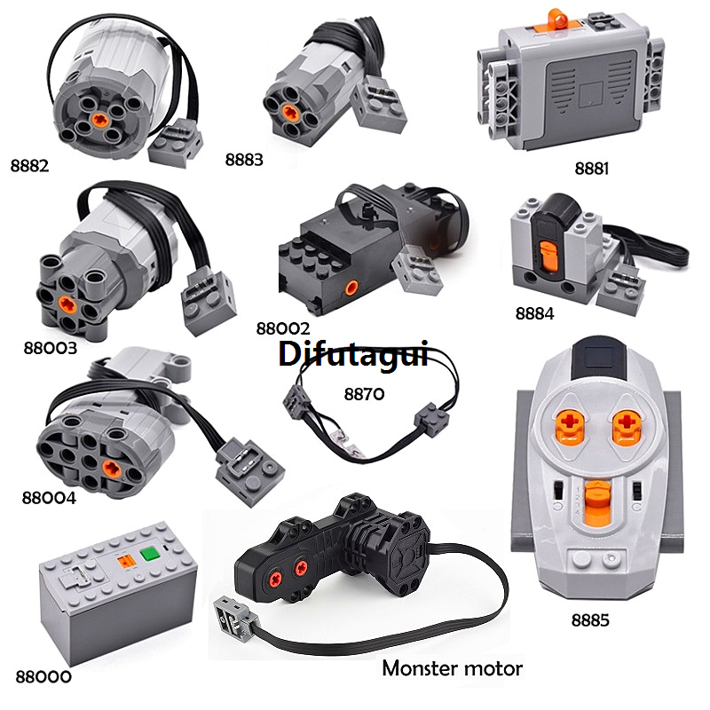 Power functions Motor Technical parts MOC multi tool servo train motor PF 8293 8883 model building blocks