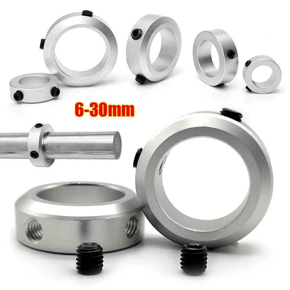 1Pcs New Aluminum Alloy Fixed Locking Limit Ring Stop Screw Type 6-30mm Diameter Shaft Collar with Screws Retainer Locator Retaining Ring