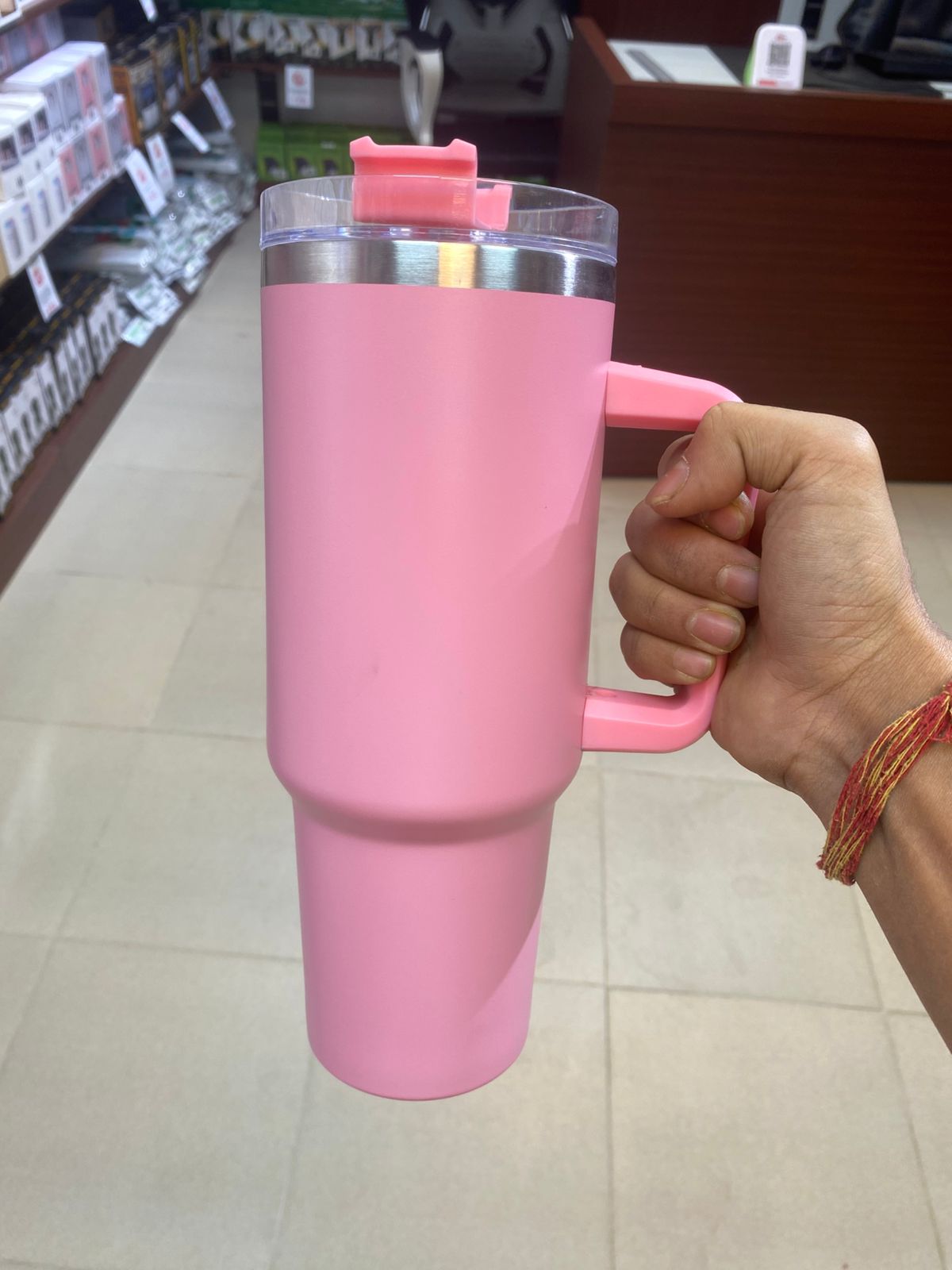40 oz Tumbler with Handle and Straw - Insulated Travel Mug, Reusable Stainless Steel Water Bottle for Hot & Cold Drinks, Keeps Beverages Cold for up to 11 Hours and Hot for up to 8 Hours