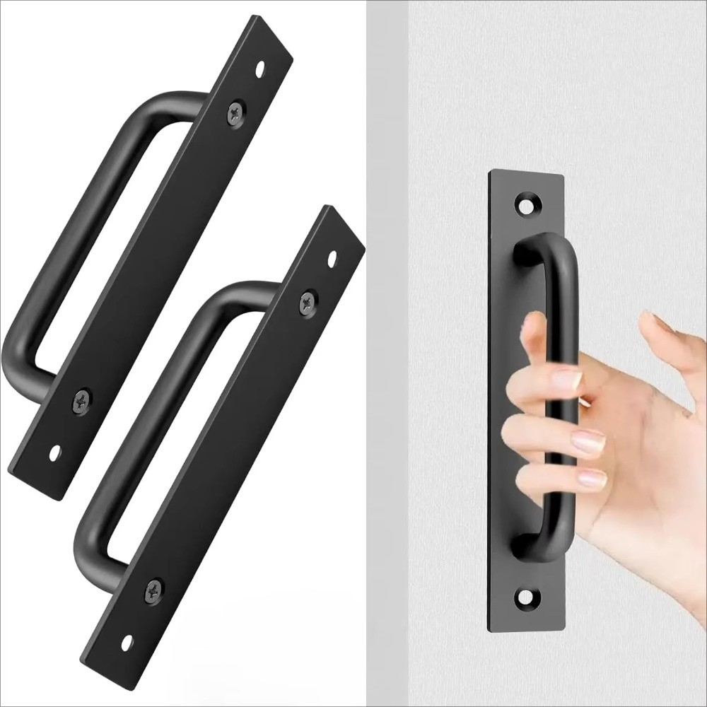 1/2Pcs Durable 5.8-inch Sliding Barn Door Pulls Easy Installation Aluminium Alloy Cabinet Door Handle Hardware Handle