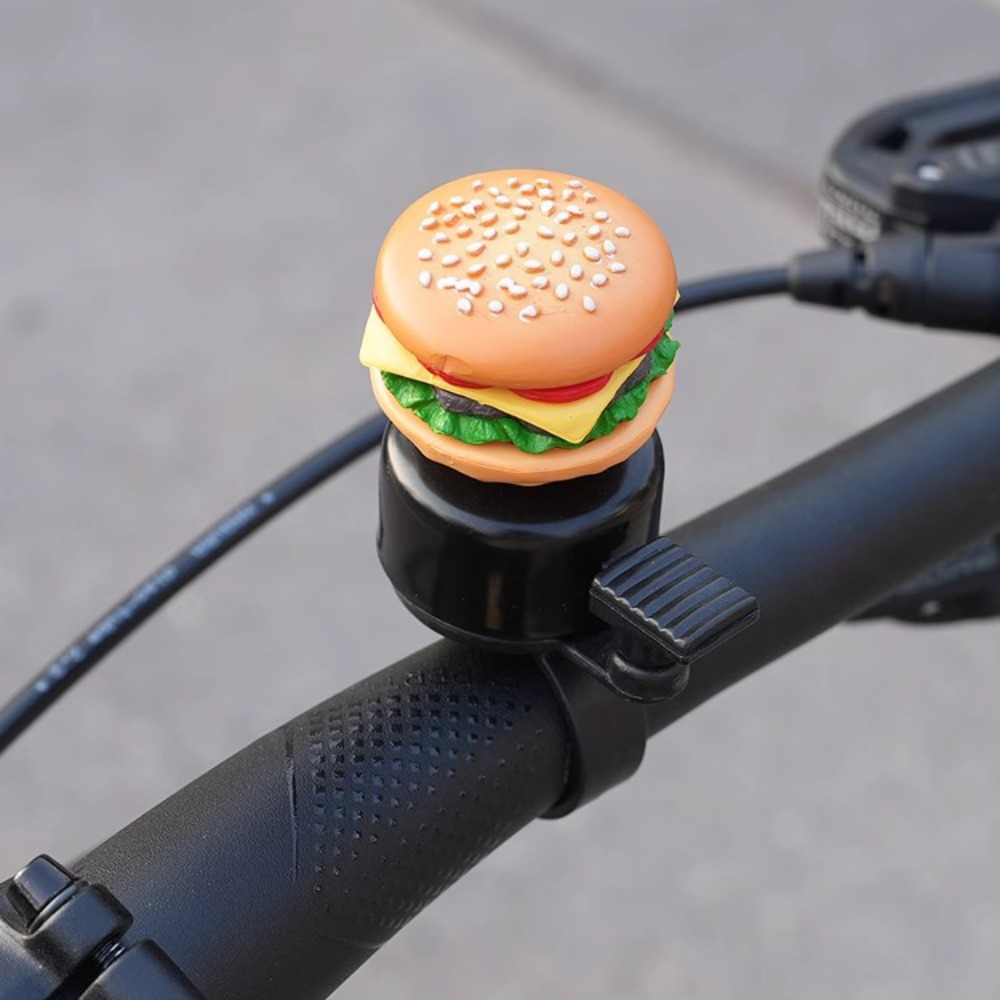 Bike Handlebar Alarm Hamburg Cartoon Bicycle Bell French Fries Sandwich Bicycle Horn Cartoon Loud Bike Scooter Bell Highway Vehicles