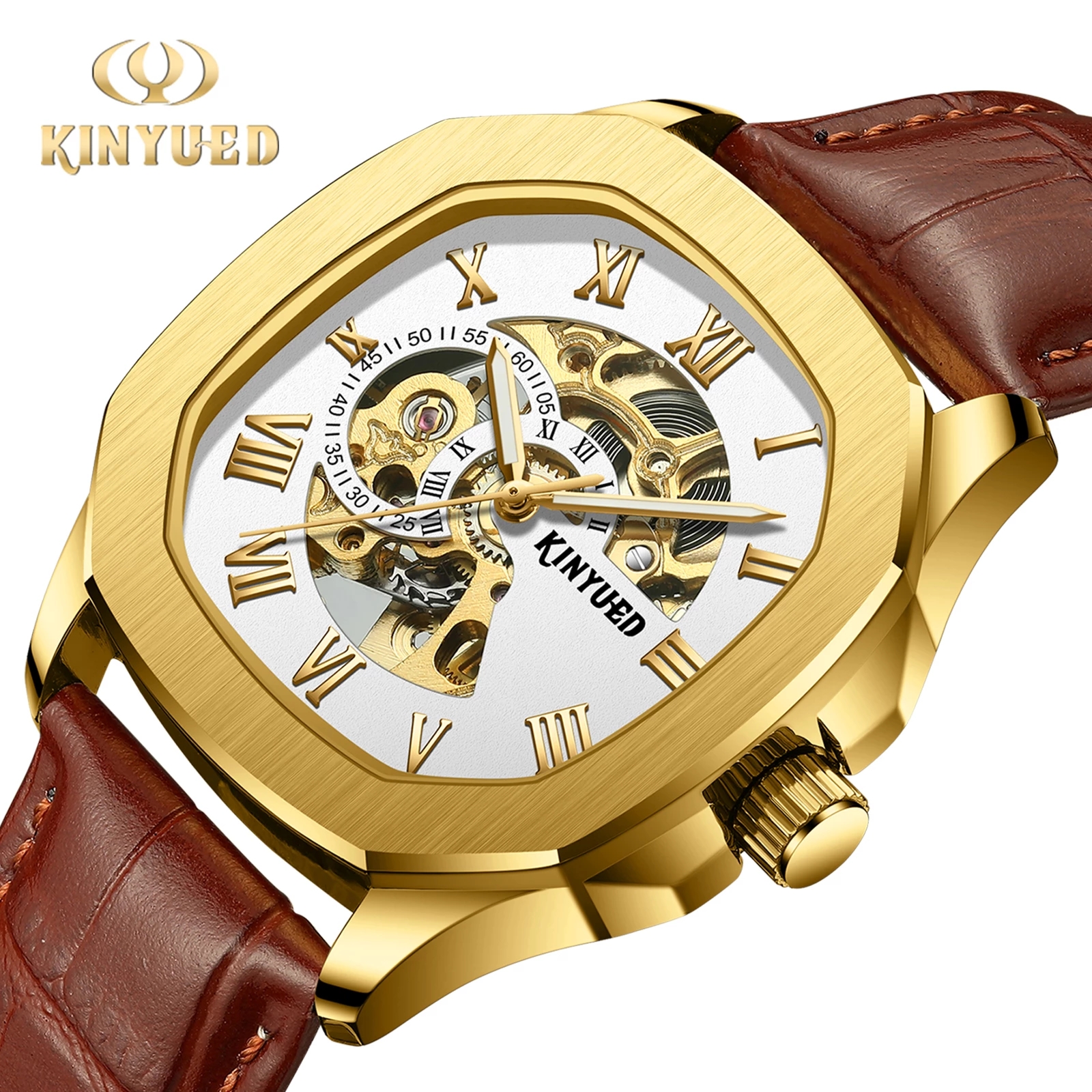 KINYUED brand fashionable business luxury automatic mechanical men's watch