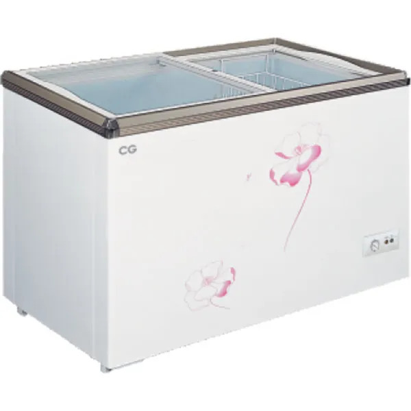 CG Brand 330 Liter Flat Glass Chest Freezer, Model-CGDF3503FG, 1 Year Comprehensive Warranty, Including 2 Years Service with Parts Chargeable