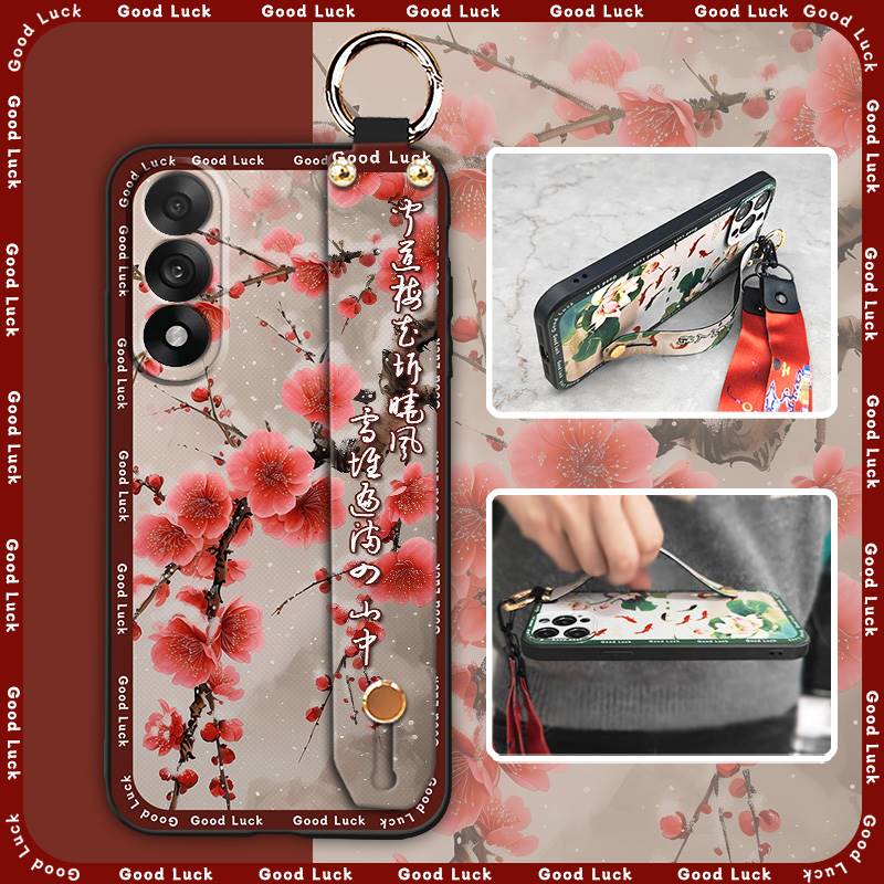 Back Cover Wrist Strap Phone Case For Itel A50/A667L protective ring Kickstand for mom Wristband Shockproof fashion