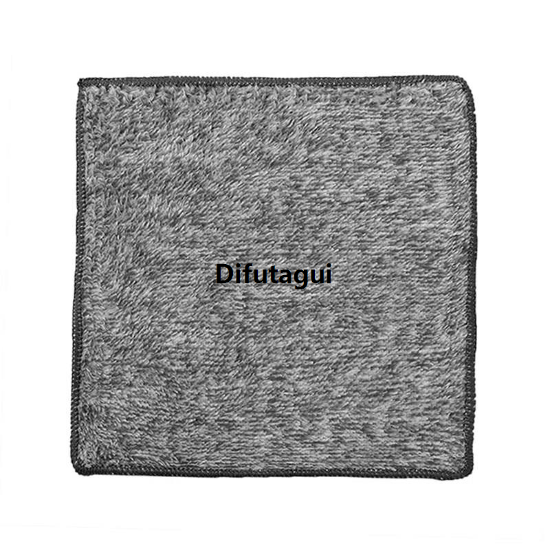Difutagui 【BestGO】Bamboo Charcoal Fiber Dish Towel Dish Cloth Kitchen Sales promotion Cleaning Scouring Pad Absorbent Rag Wholesale Dish Towel