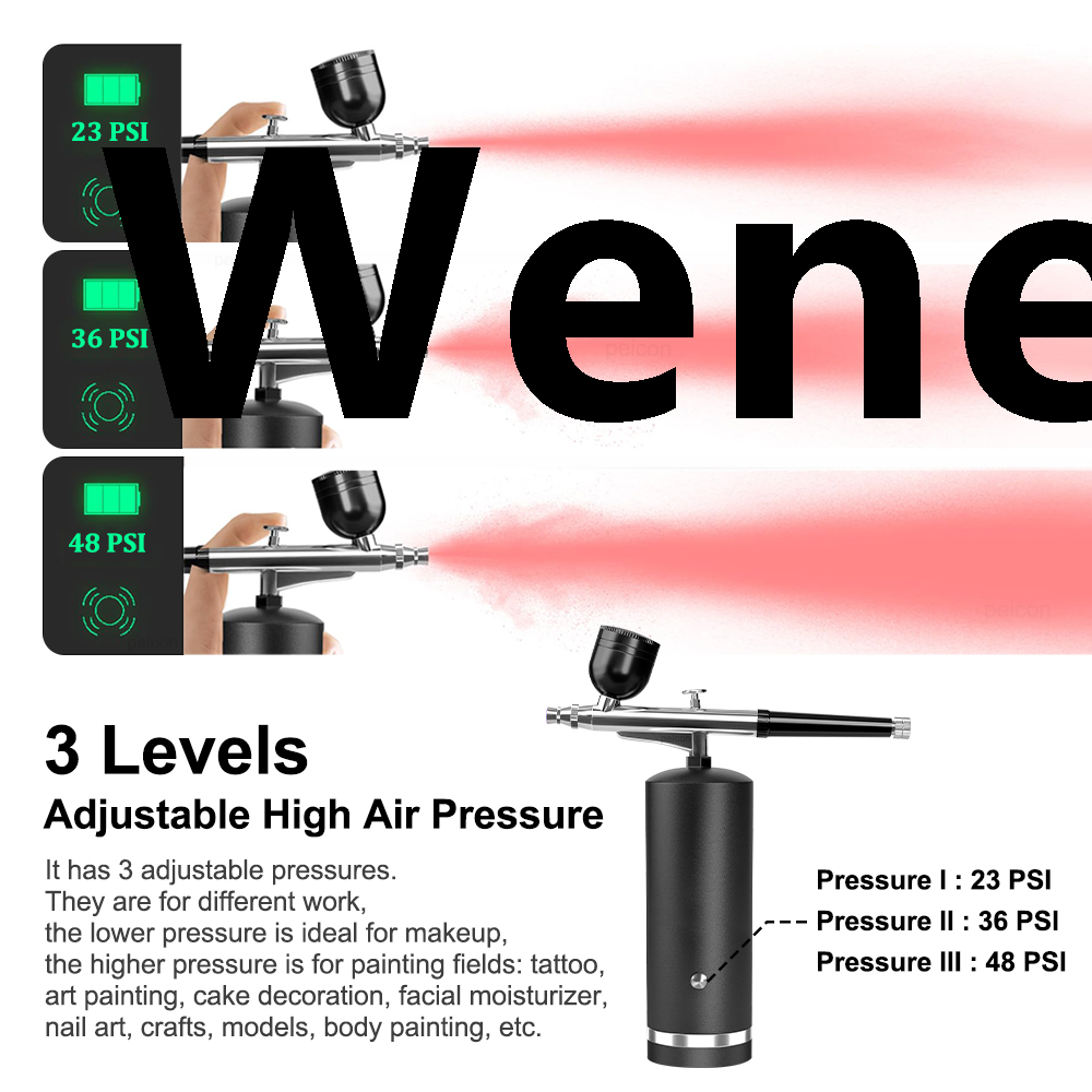 Wenefang Airbrush Nail with Compressor Portable Airbrush Nails with Compressor Luxury Air Brush for Nails Art Painting Crafts Mini Nails men