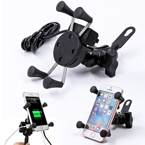 X Grip 2 In1 Octopus Universal Bike And Scooty Mobile Holder With Charger 5 Volt 1.5 Amp.