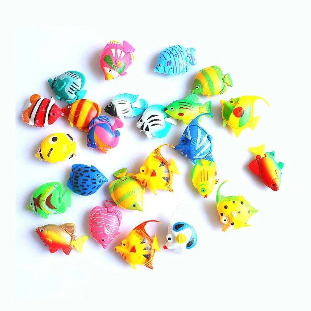 10 Pieces Artificial Plastic Small Fake Tropical Vivid Simulated Floating Fish, Aquarium Decorations