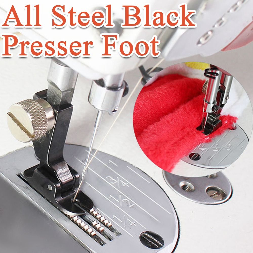 New All Steel Sewing Presser Foot Lockstitch Multifunctional Black Presser Foot Short-legged Small Presser Foot Thickness Universal