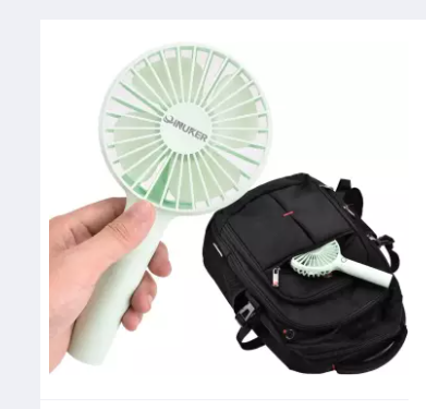 Mini Handheld Portable Fan With Mobile Holder, Rechargeable Battery Powered Handy Fan with Base