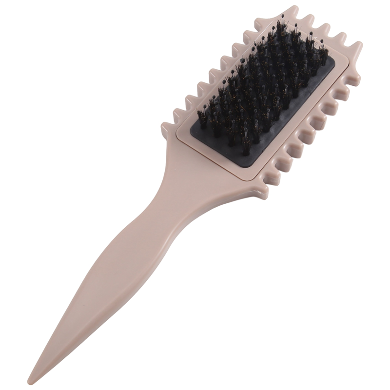 Brush with Hair Ties Defining Brush, Define Styling Brush Boar Bristle Hair Brush B