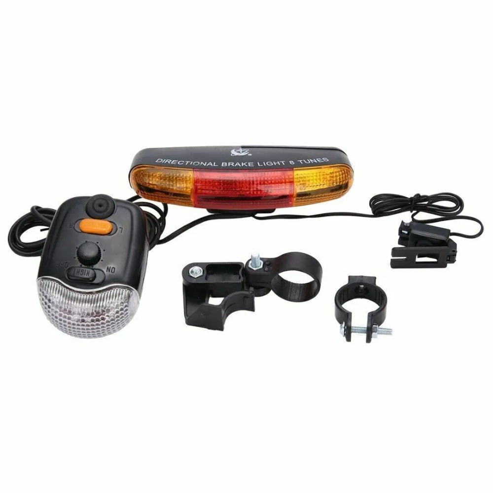 New Multifunctional LED Bike Bicycle Brake Lights Plastic With Horn Cycling Taillight Bike Turn Signal Light Lamp Biking