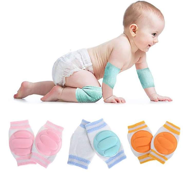 Breathable Sweat Absorbent Knee Protection Crawling Pads For Babies | Baby Safety Knee Pads