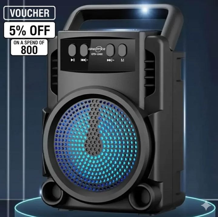 GTSKTS 1360 Outdoor Audio Speaker Wireless Bluetooth Quality High Bass Long Battery Rechargeable Speaker