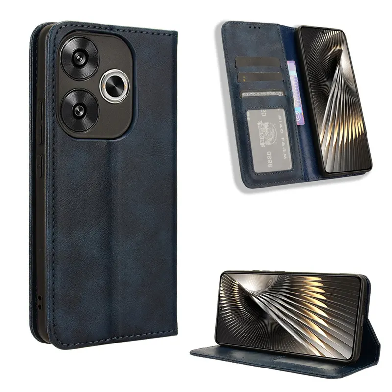 Xiaomi Poco F6 5G Leather Case Folio Wallet Magnetic Shock Case