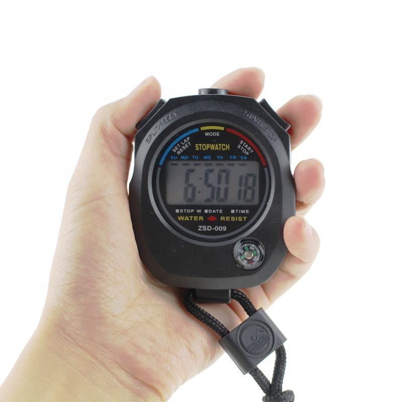 Digital Sports Stopwatch Timer - Handheld Waterproof Stopwatch Clock for Running, Swimming & Training | Football Referee Kit with Red & Yellow Cards, Metal Whistle & Flag Set